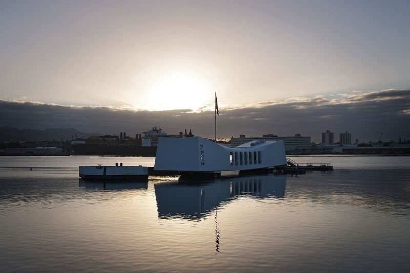 The USS Arizona Memorial in Pearl Harbor, Oahu